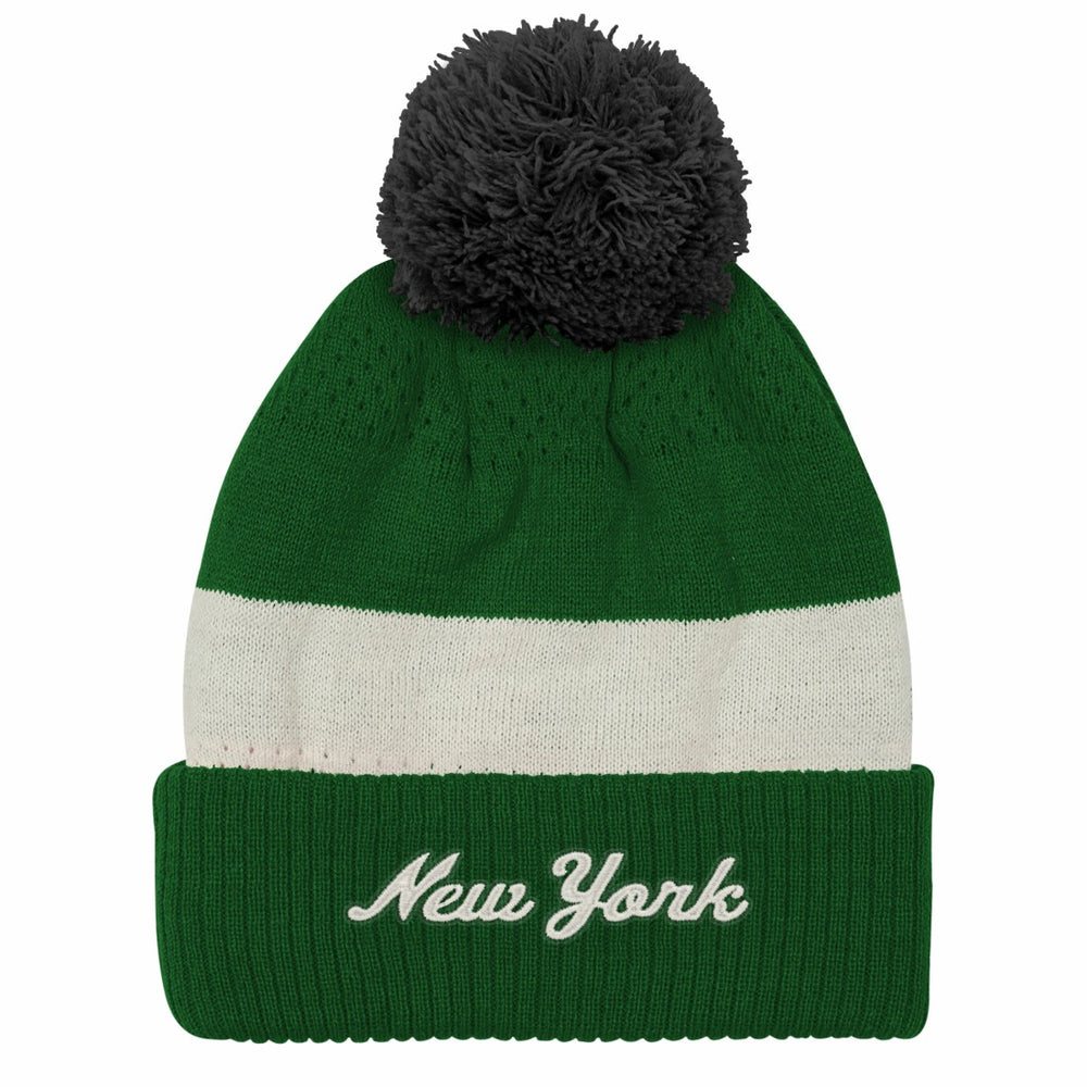 Outerstuff Youth Modern Fan Cuffed Knit Hat with Pom - New York Jets