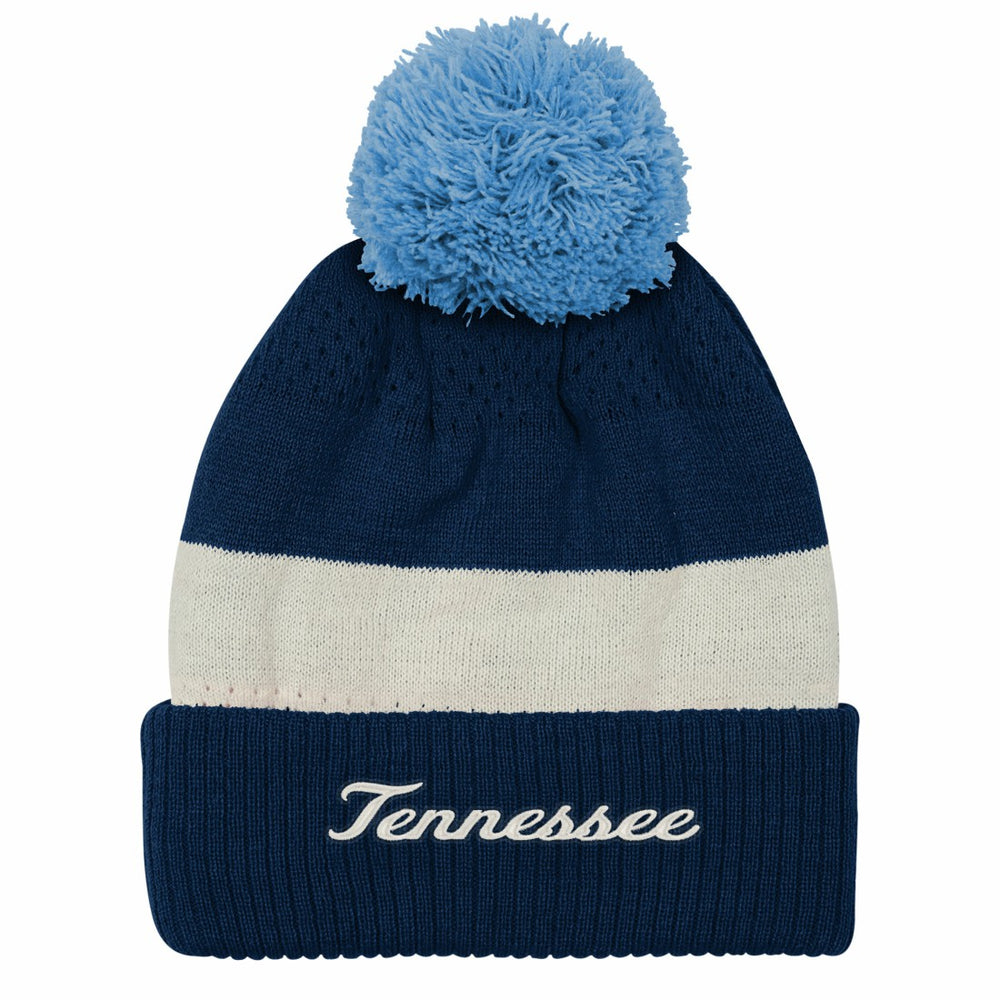 Outerstuff Youth Modern Fan Cuffed Knit Hat with Pom - Tennessee Titans