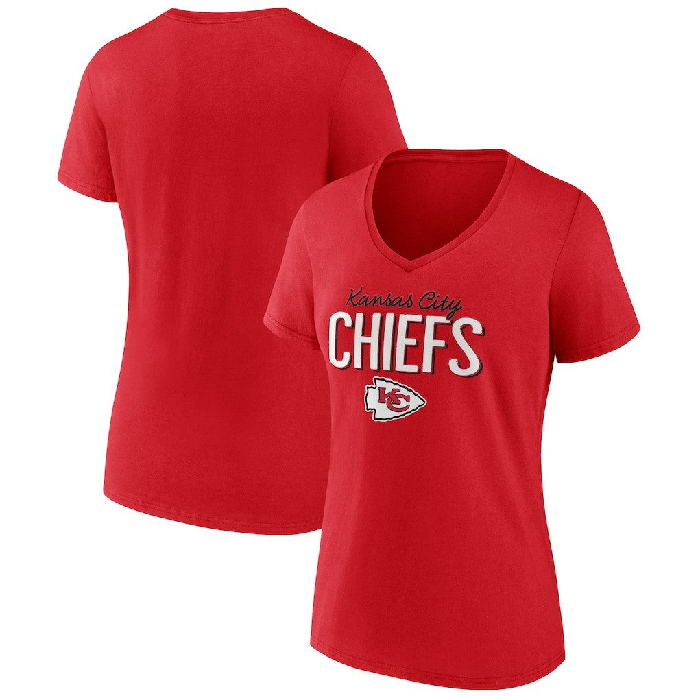 Women's Nostalgia V-Neck T-Shirt - Kansas City Chiefs