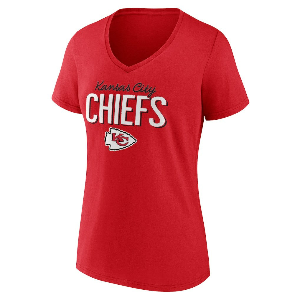 Women's Nostalgia V-Neck T-Shirt - Kansas City Chiefs