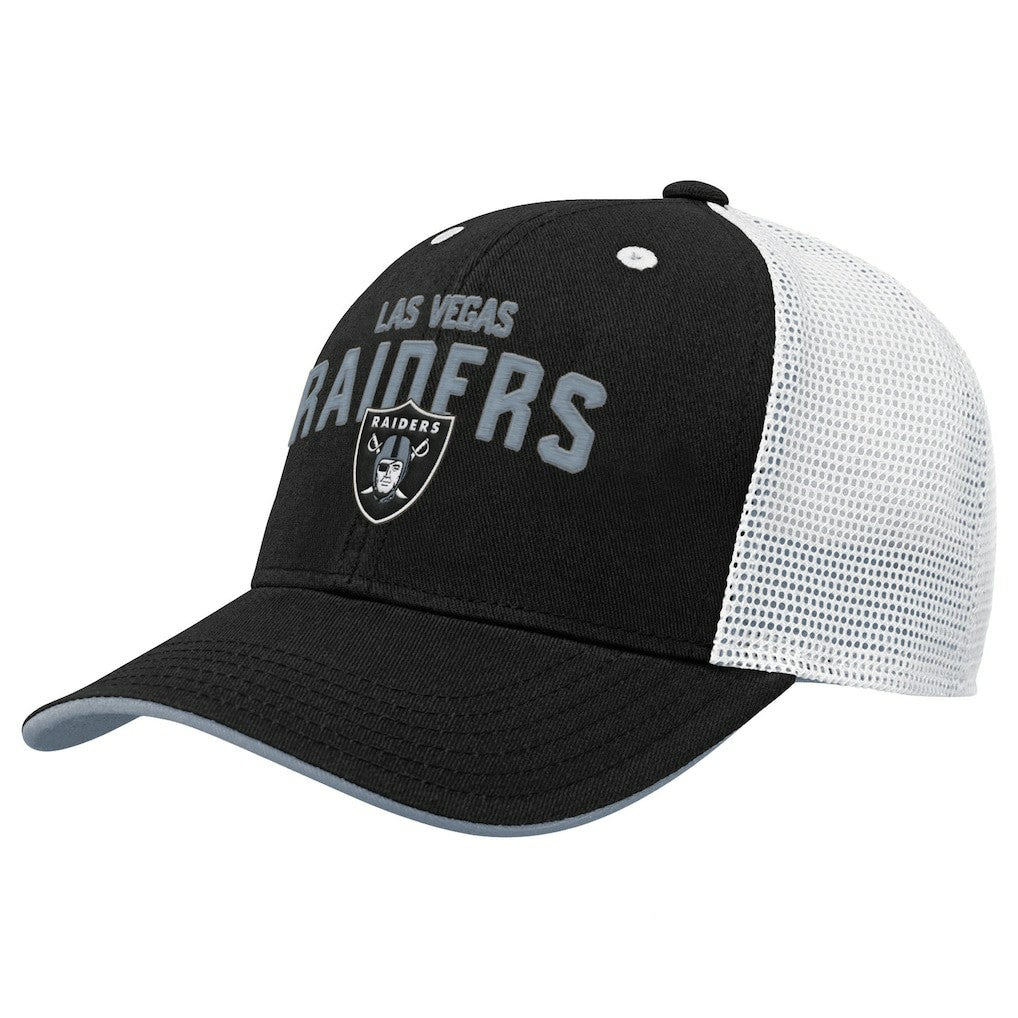 Outerstuff Youth Core Lockup Trucker Adjustable Hat - Las Vegas Raiders