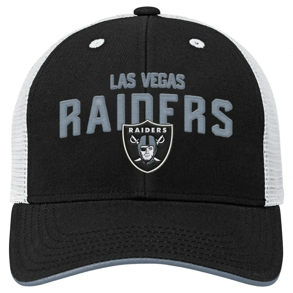 Outerstuff Youth Core Lockup Trucker Adjustable Hat - Las Vegas Raiders
