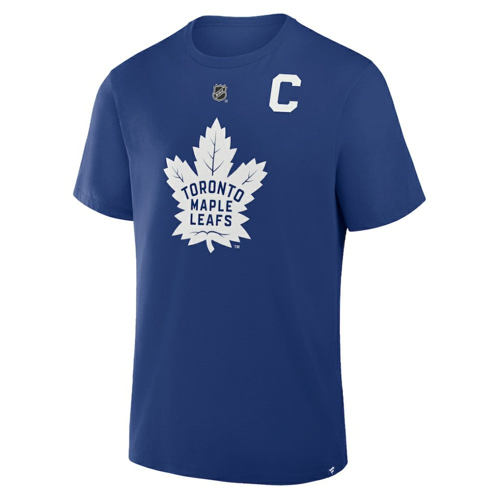 NHL Blue Auston Matthews Toronto Maple Leafs Fanatics Authentic Stack Name & Number T-Shirt
