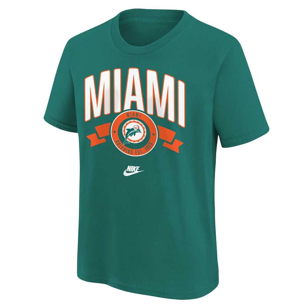 Youth Rewind Front & Back Essential T-Shirt - Miami Dolphins