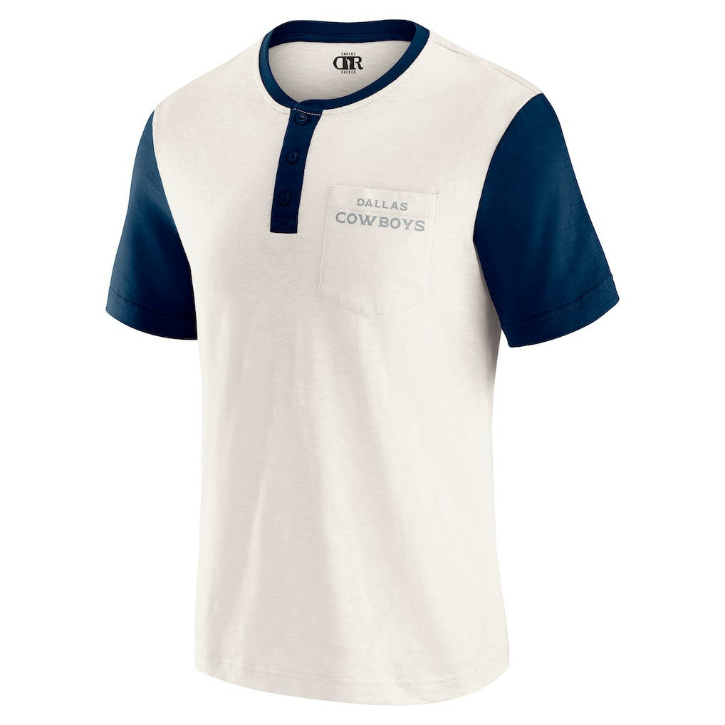 Darius Rucker Collection Henley Colorblock Slub Pocket T-Shirt - Dallas Cowboys