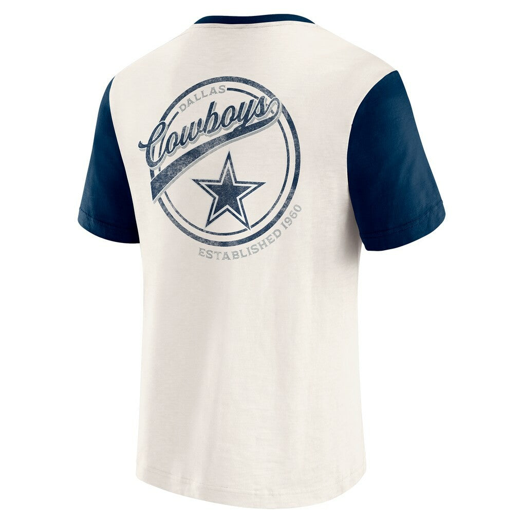 Darius Rucker Collection Henley Colorblock Slub Pocket T-Shirt - Dallas Cowboys