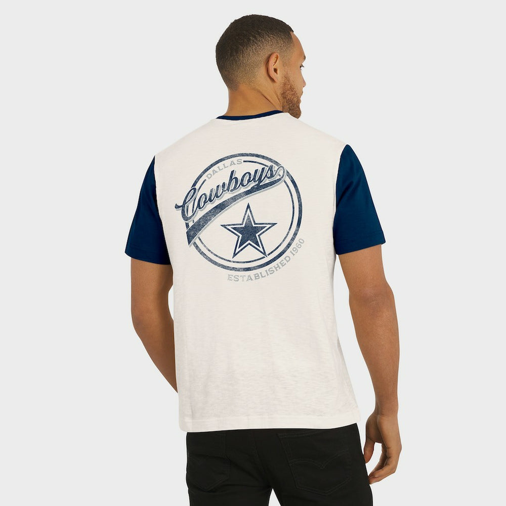 Darius Rucker Collection Henley Colorblock Slub Pocket T-Shirt - Dallas Cowboys