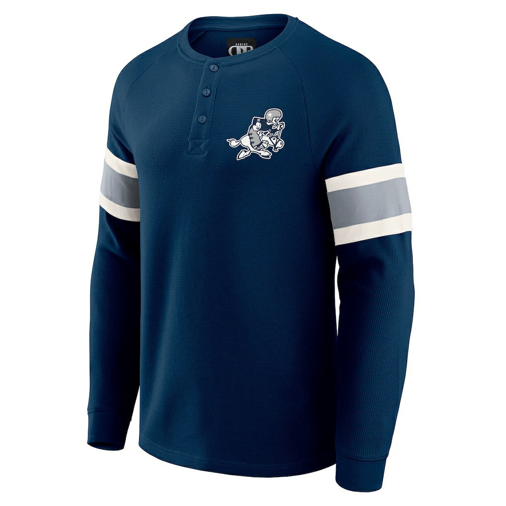 Darius Rucker Collection Waffle-Knit Raglan Long Sleeve Henley T-Shirt - Dallas Cowboys