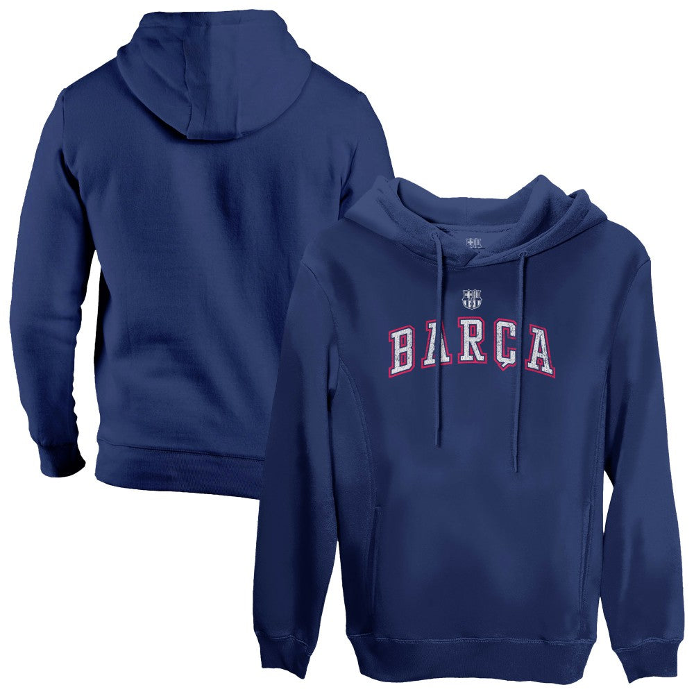 Barcelona 1863FC Athletic Wordmark Fleece Pullover Hoodie -  Navy