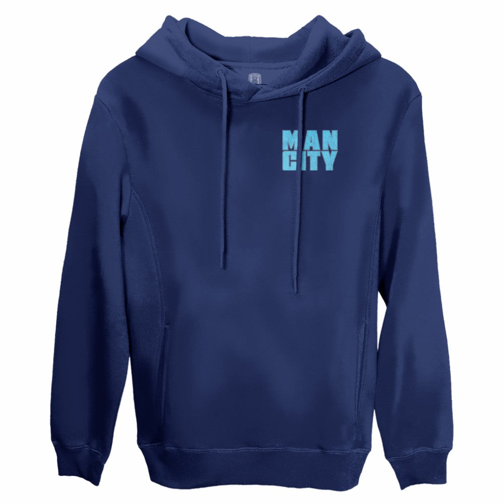 Manchester City 1863FC Wordmark Fleece Pullover Hoodie -  Navy