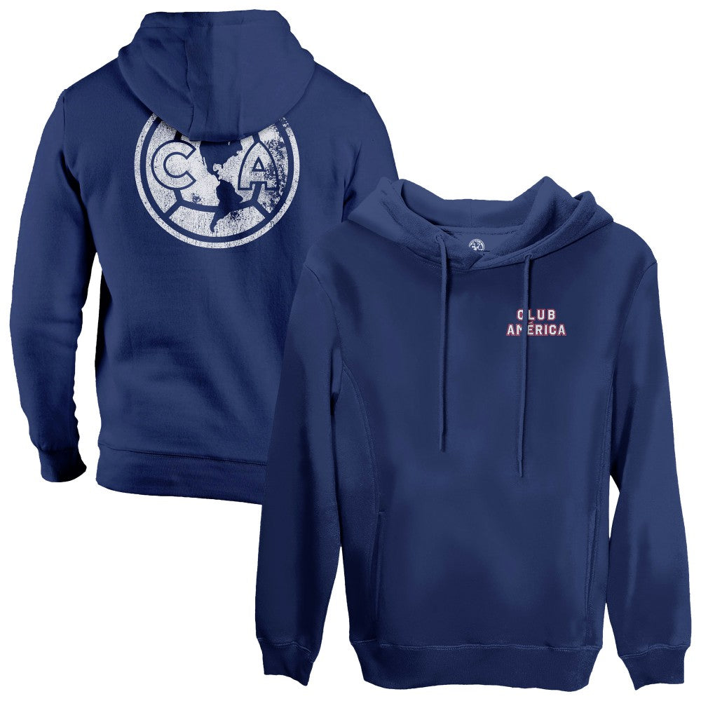 Club America 1863FC Wordmark Fleece Pullover Hoodie -  Navy