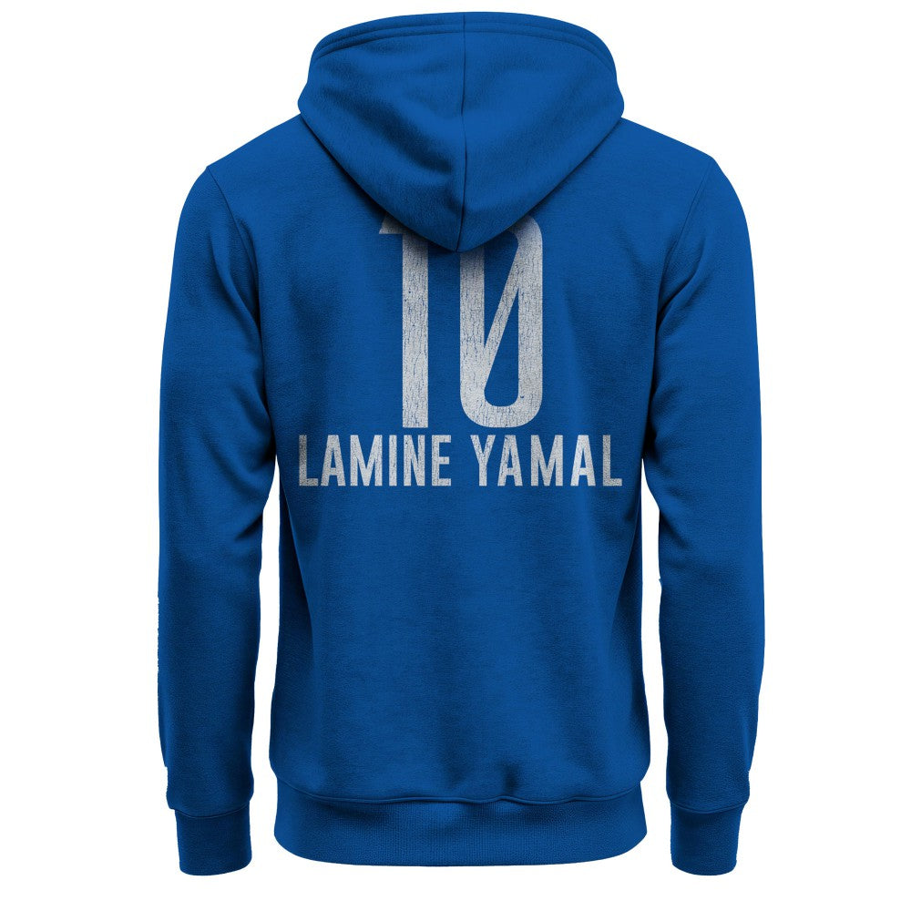 Lamine Yamal Barcelona 1863FC Player Fleece Pullover Hoodie -  Blue