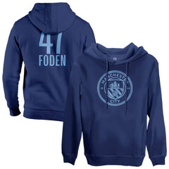 Phil Foden Manchester City 1863FC Player Fleece Pullover Hoodie -  Navy