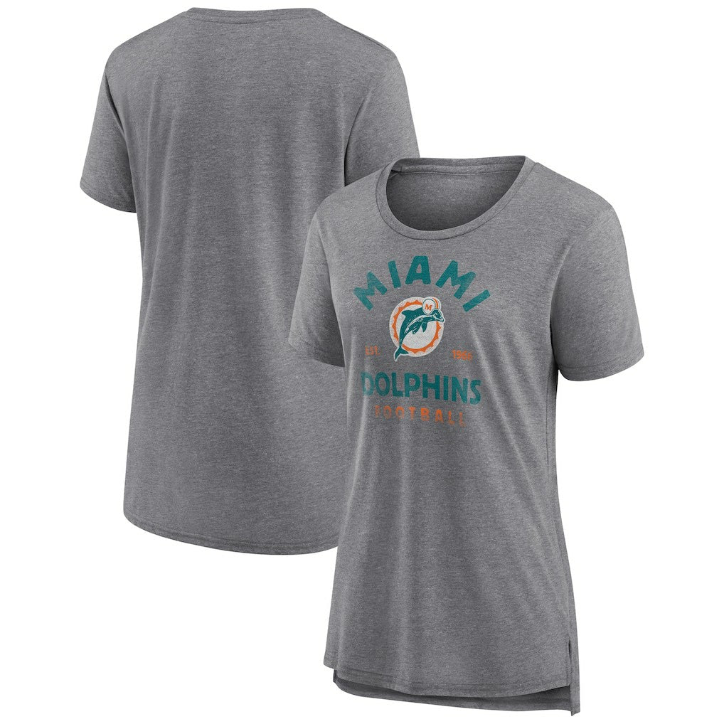 Women's Vintage Arch Tri-Blend T-Shirt - Miami Dolphins