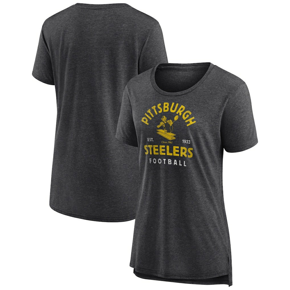 Women's Vintage Arch Tri-Blend T-Shirt - Pittsburgh Steelers