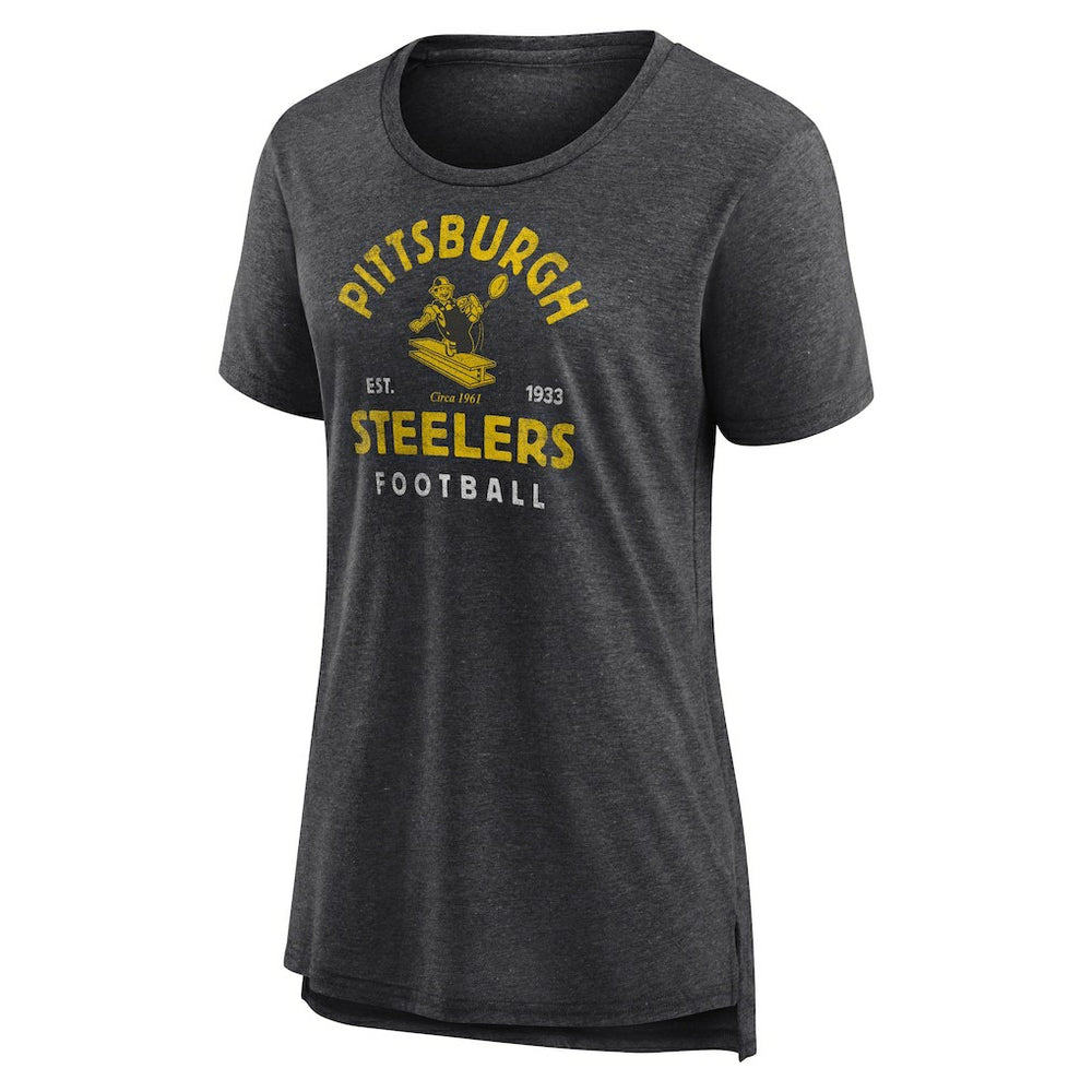 Women's Vintage Arch Tri-Blend T-Shirt - Pittsburgh Steelers