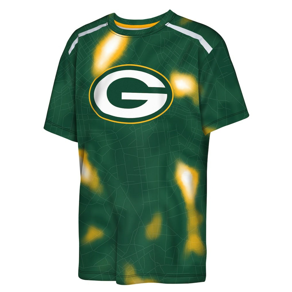 Outerstuff Youth End Zone Dri-Tek T-Shirt - Green Bay Packers