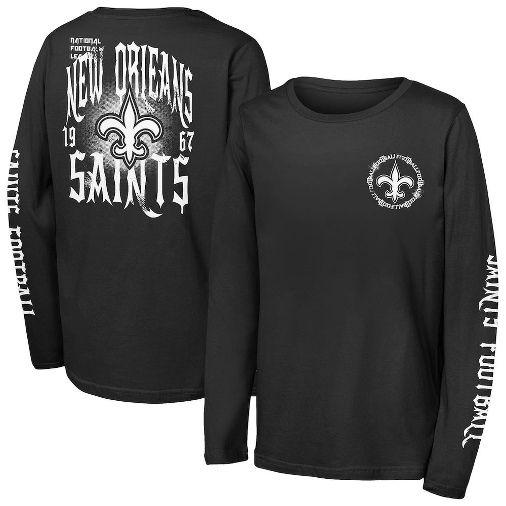 Outerstuff Youth Rumble Long Sleeve T-Shirt - New Orleans Saints