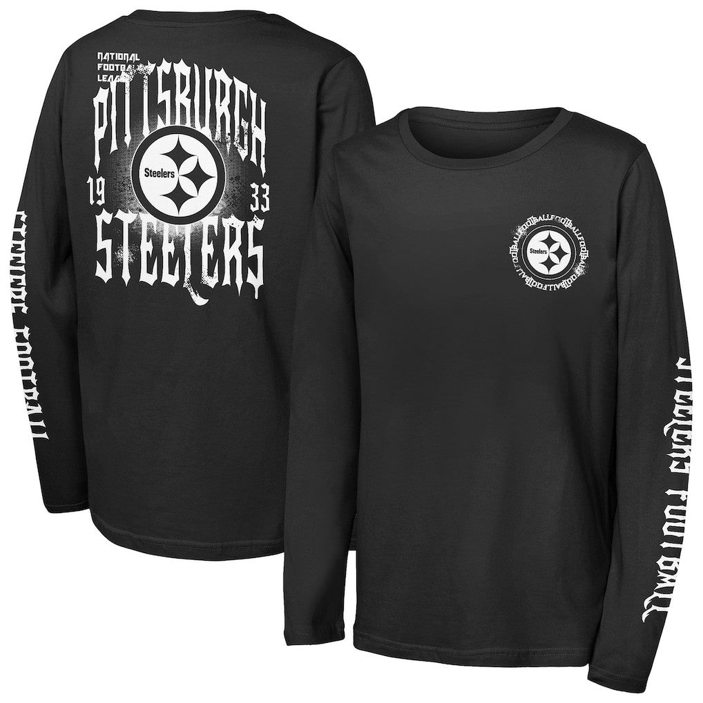 Outerstuff Youth Rumble Long Sleeve T-Shirt - Pittsburgh Steelers