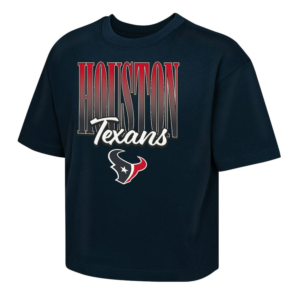 Outerstuff Girls Youth Big City Boxy T-Shirt - Houston Texans