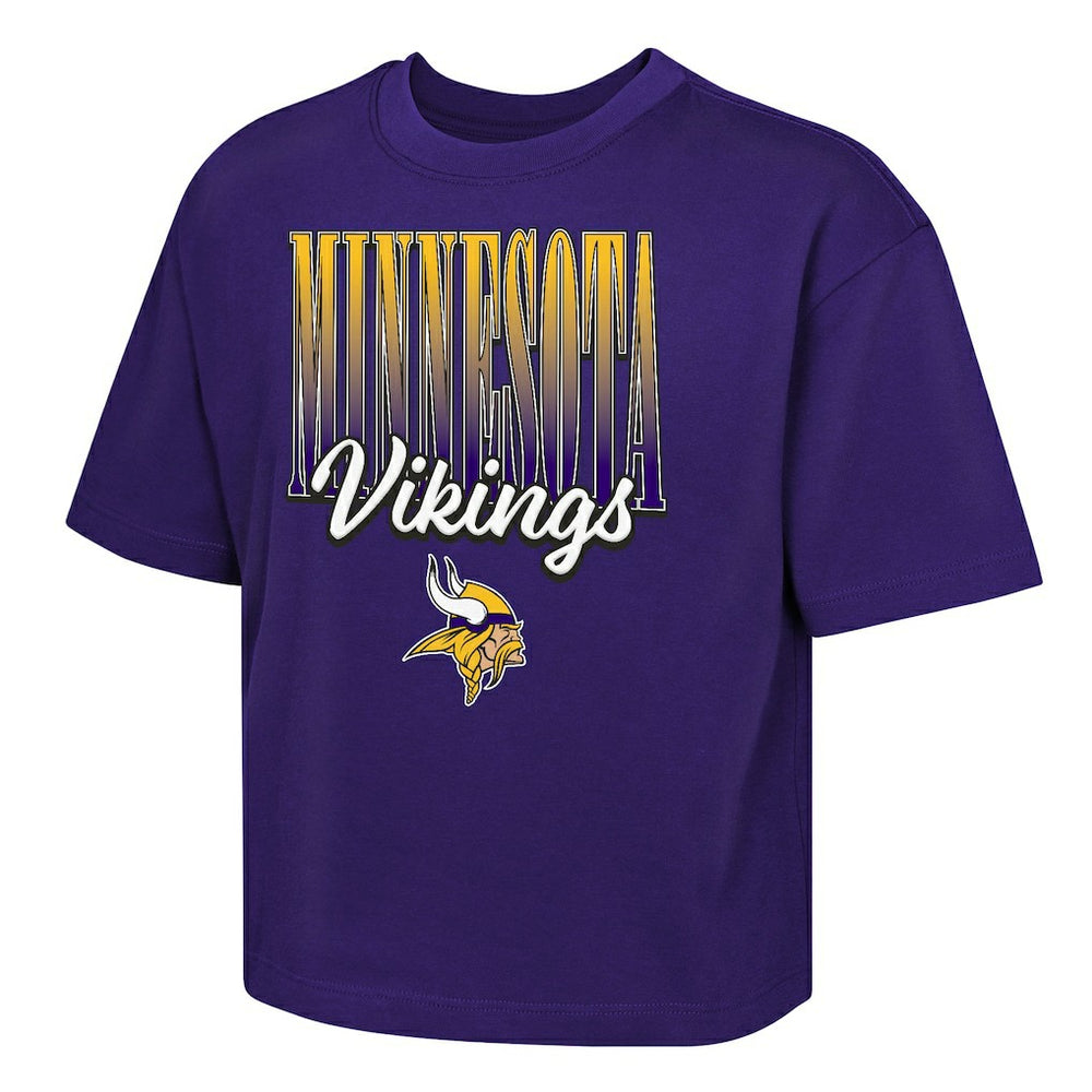 Outerstuff Girls Youth Big City Boxy T-Shirt - Minnesota Vikings