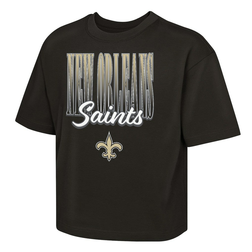 Outerstuff Girls Youth Big City Boxy T-Shirt - New Orleans Saints