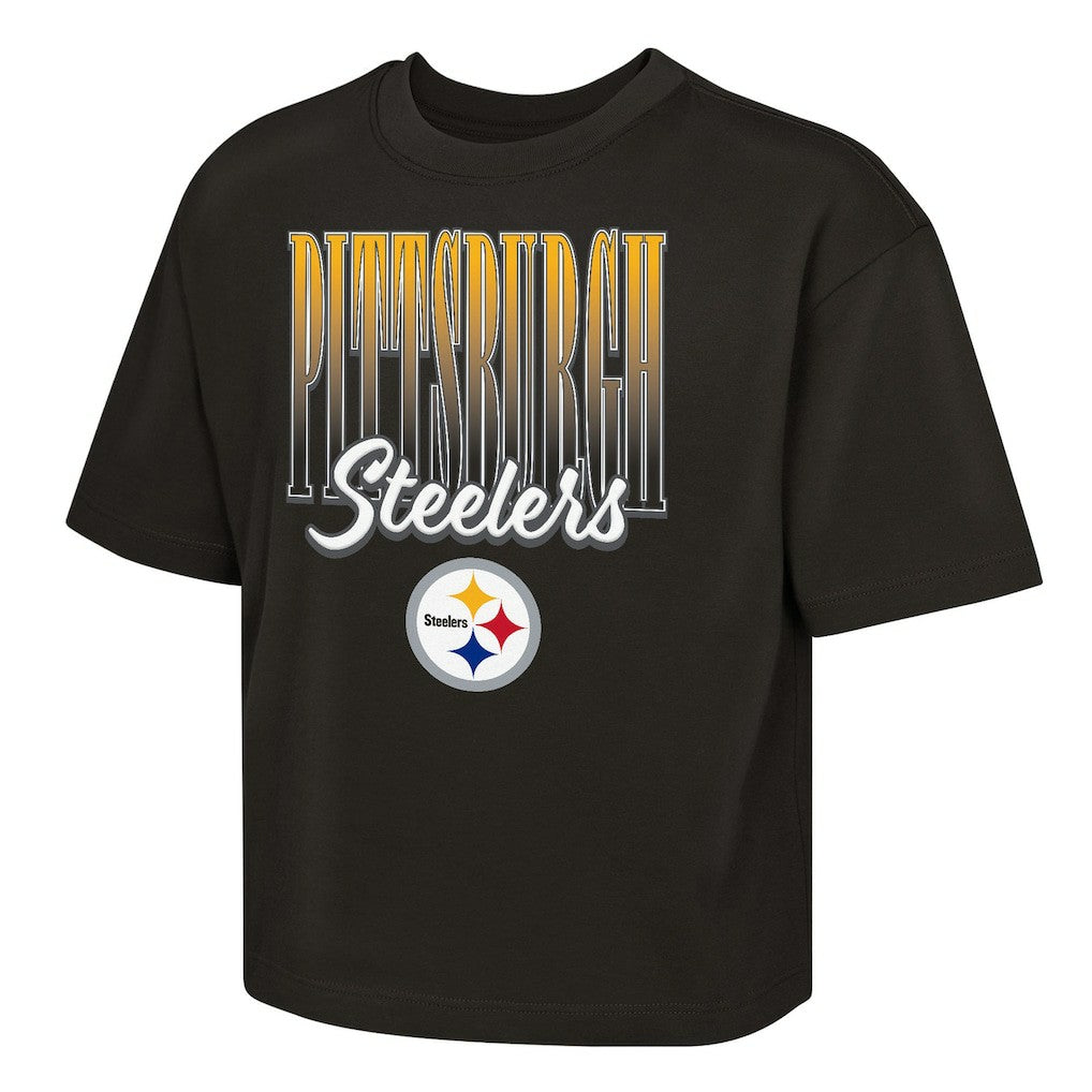 Outerstuff Girls Youth Big City Boxy T-Shirt - Pittsburgh Steelers