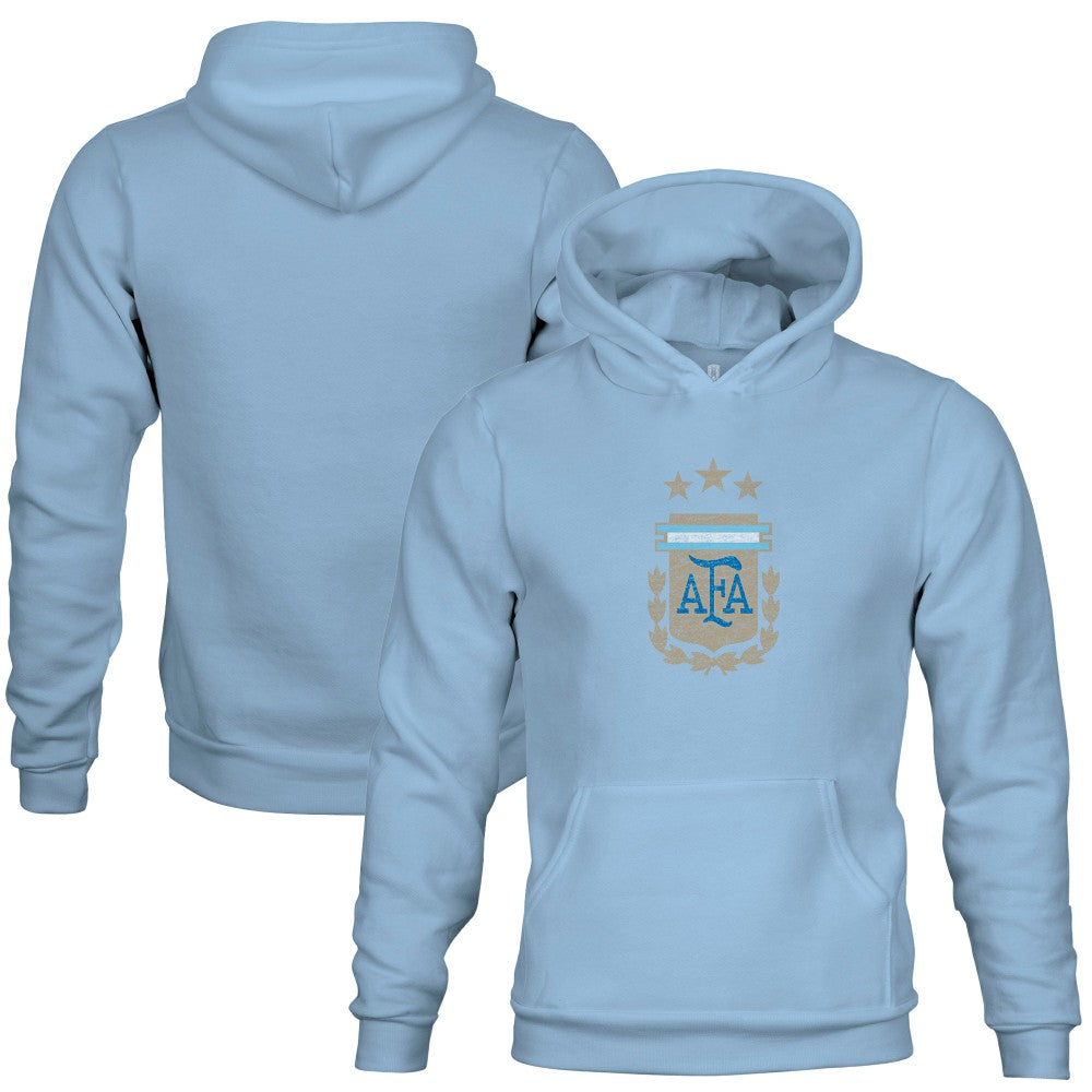 Argentina National Team 1863FC Youth Color Badge Fleece Pullover Hoodie -  Blue