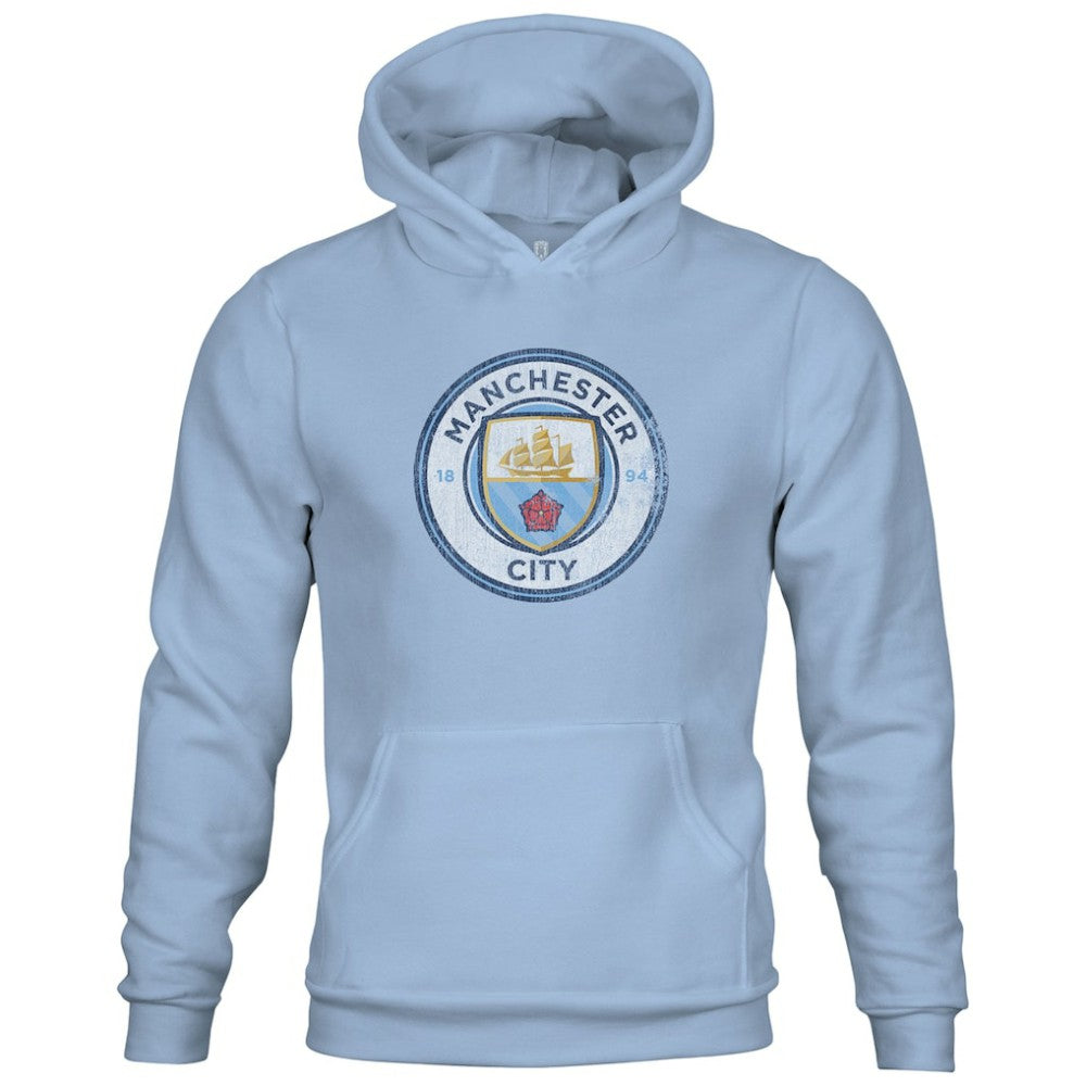 Manchester City 1863FC Youth Color Badge Fleece Pullover Hoodie -  Sky Blue