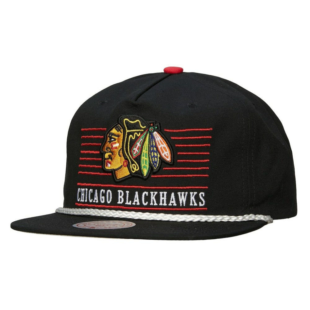 NHL Black Chicago Blackhawks Mitchell & Ness Ascend Deadstock Snapback Hat