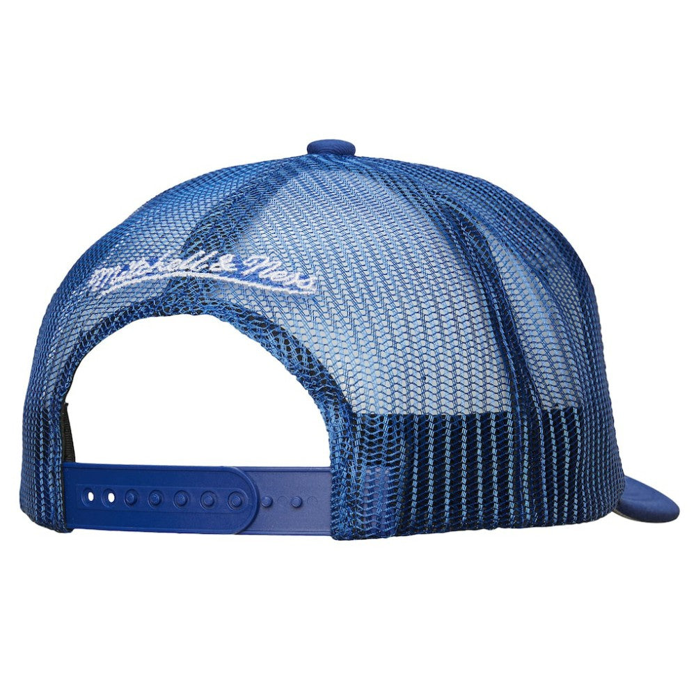 NHL White/Blue New York Rangers Mitchell & Ness Gridlock Trucker Adjustable Hat