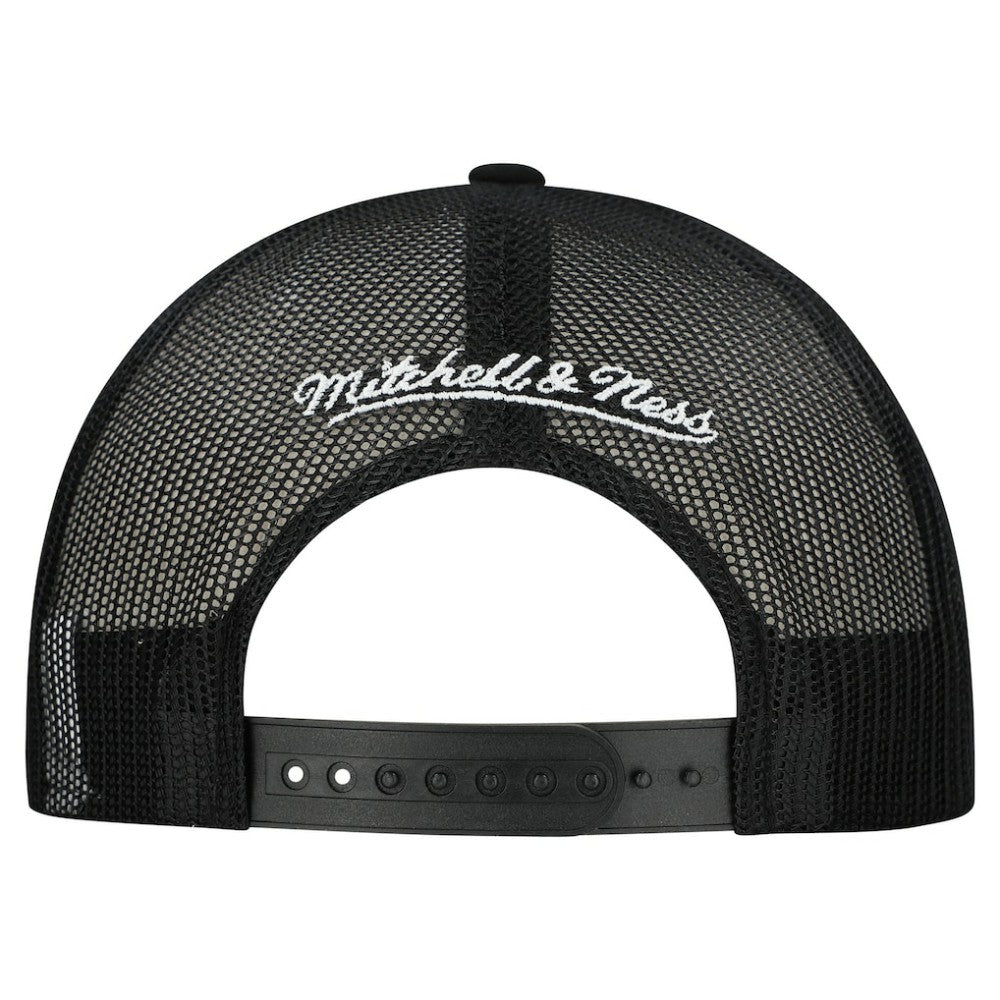 NHL White/Black Pittsburgh Penguins Mitchell & Ness Gridlock Trucker Adjustable Hat