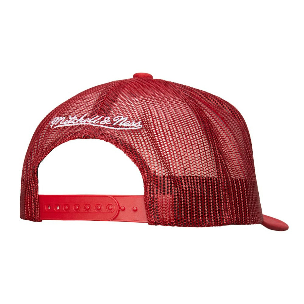 NHL White/Red Detroit Red Wings Mitchell & Ness Gridlock Trucker Adjustable Hat