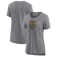 NHL Gray Boston Bruins Women's Slow Whistle Tri-Blend T-Shirt