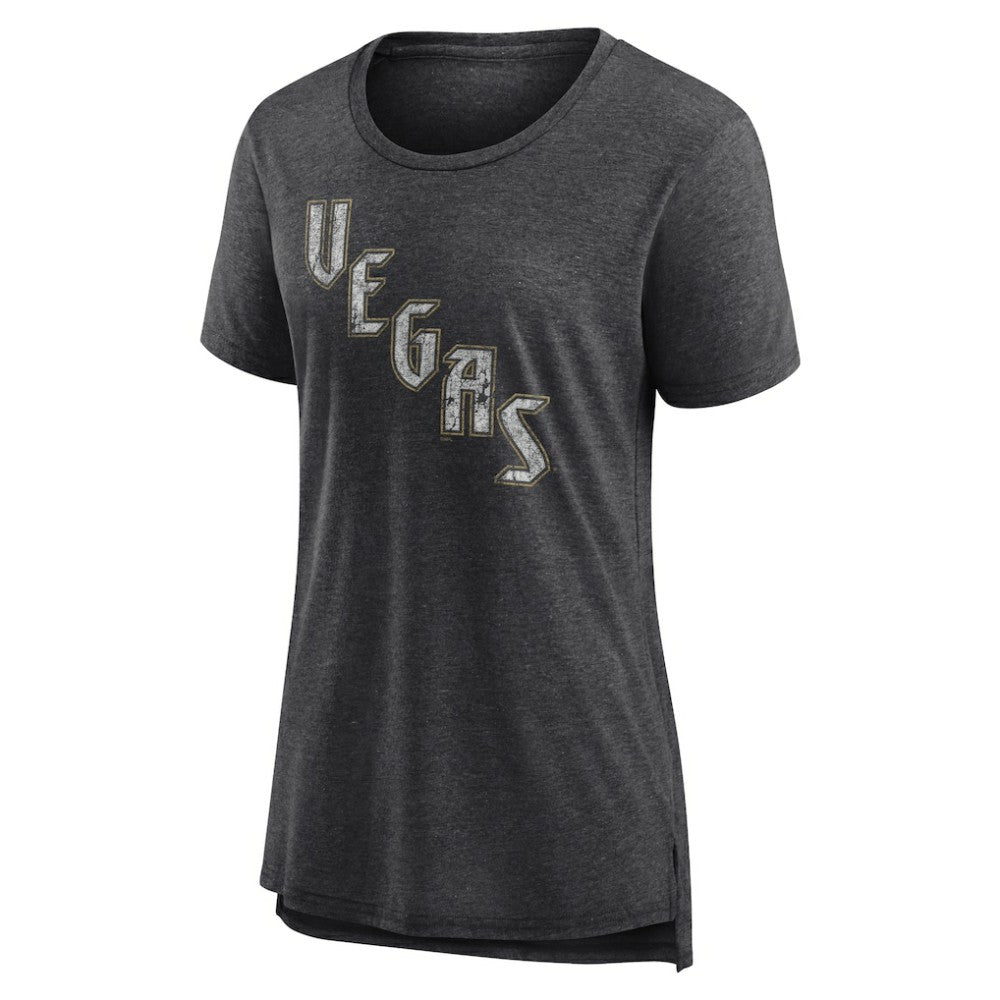 NHL Gray Vegas Golden Knights Women's Slow Whistle Tri-Blend T-Shirt