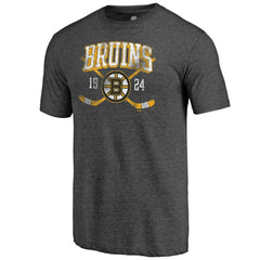 NHL Charcoal Boston Bruins Line Shift Tri-Blend T-Shirt