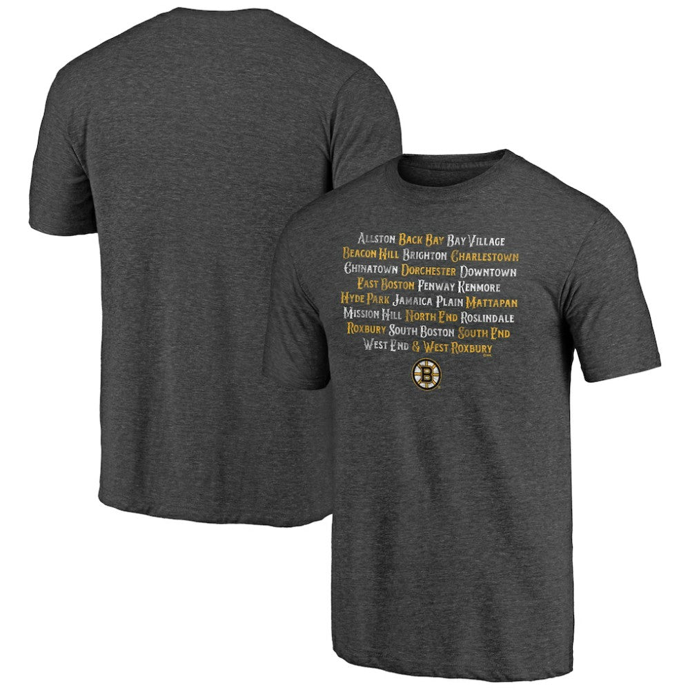 NHL Charcoal Boston Bruins Shoot to Score Tri-Blend T-Shirt