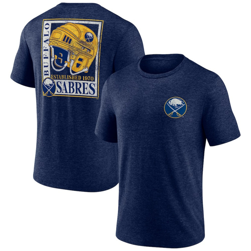 NHL Navy Buffalo Sabres Earnest Will Tri-Blend T-Shirt