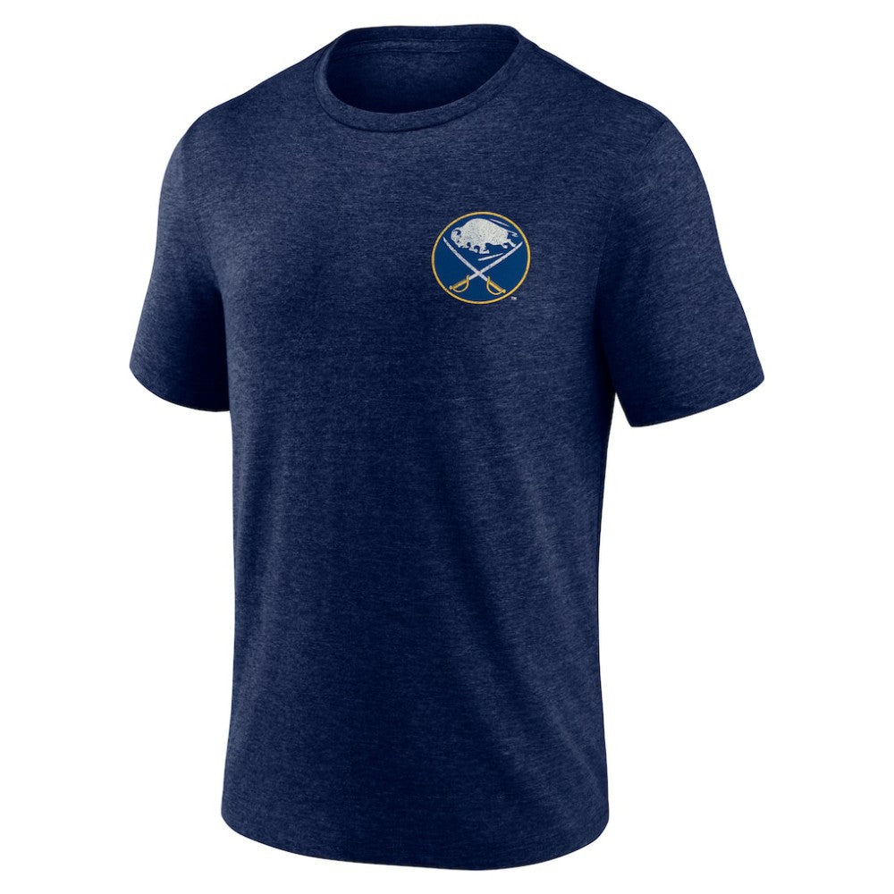 NHL Navy Buffalo Sabres Earnest Will Tri-Blend T-Shirt