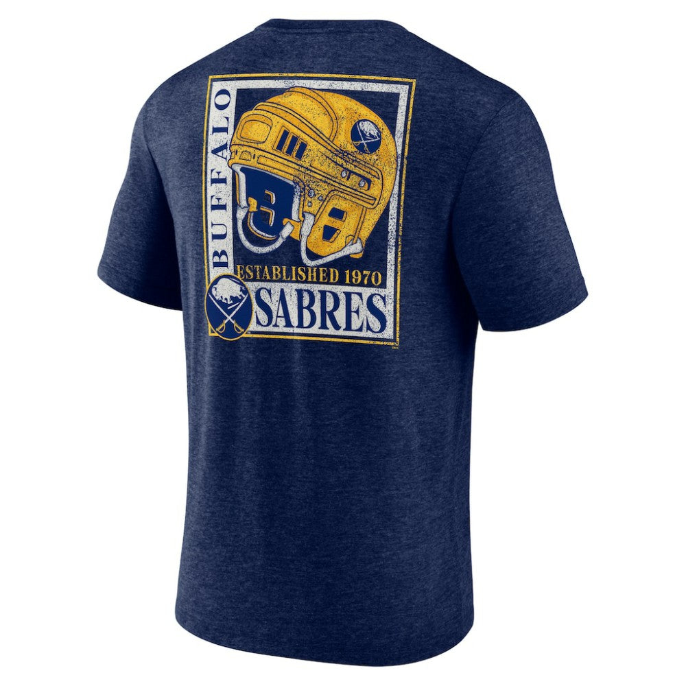NHL Navy Buffalo Sabres Earnest Will Tri-Blend T-Shirt