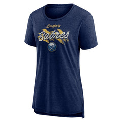 NHL Navy Buffalo Sabres Women's Hit the Ice Tri-Blend T-Shirt