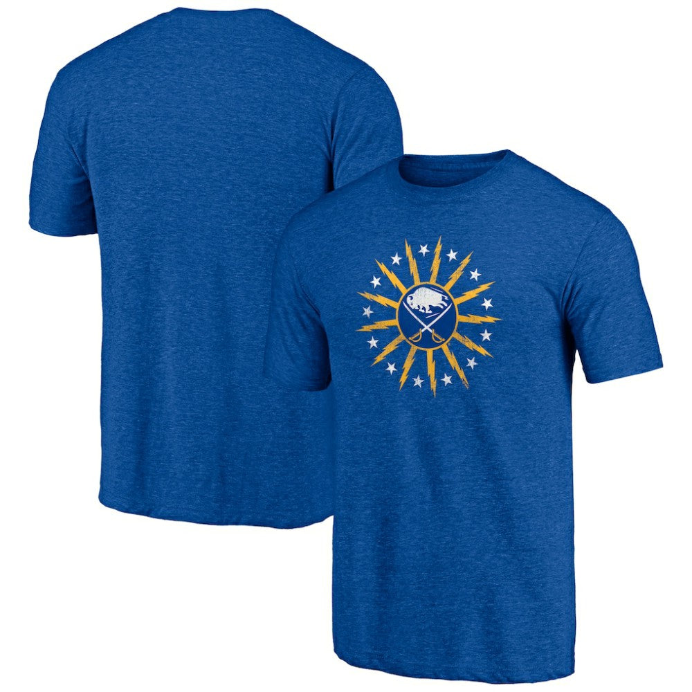 NHL Royal Buffalo Sabres Shoot to Score Tri-Blend T-Shirt