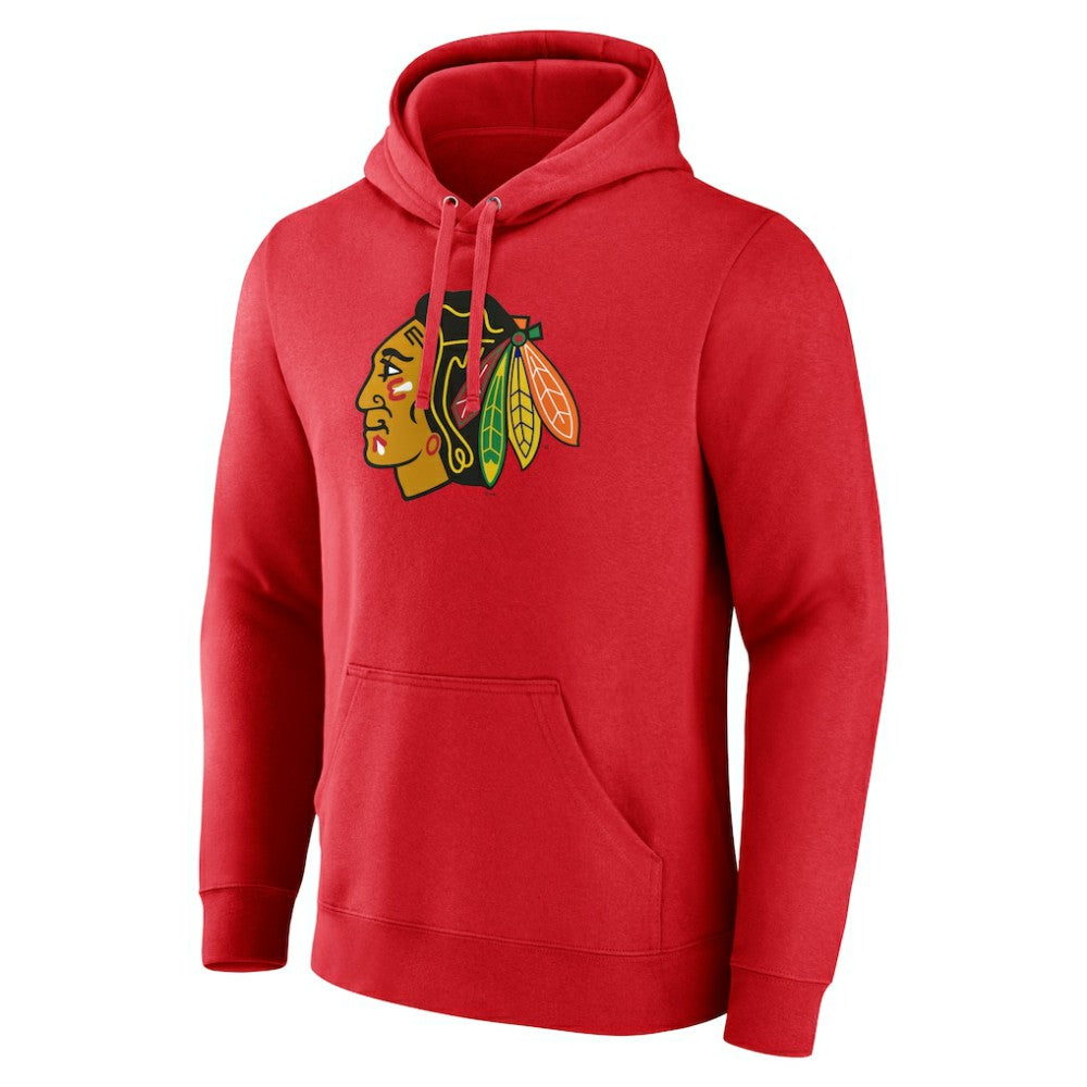 NHL Red Chicago Blackhawks Primary Logo Pullover Hoodie