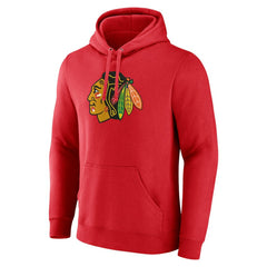 NHL Red Chicago Blackhawks Primary Logo Pullover Hoodie
