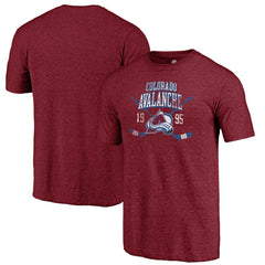 NHL Burgundy Colorado Avalanche Line Shift Tri-Blend T-Shirt
