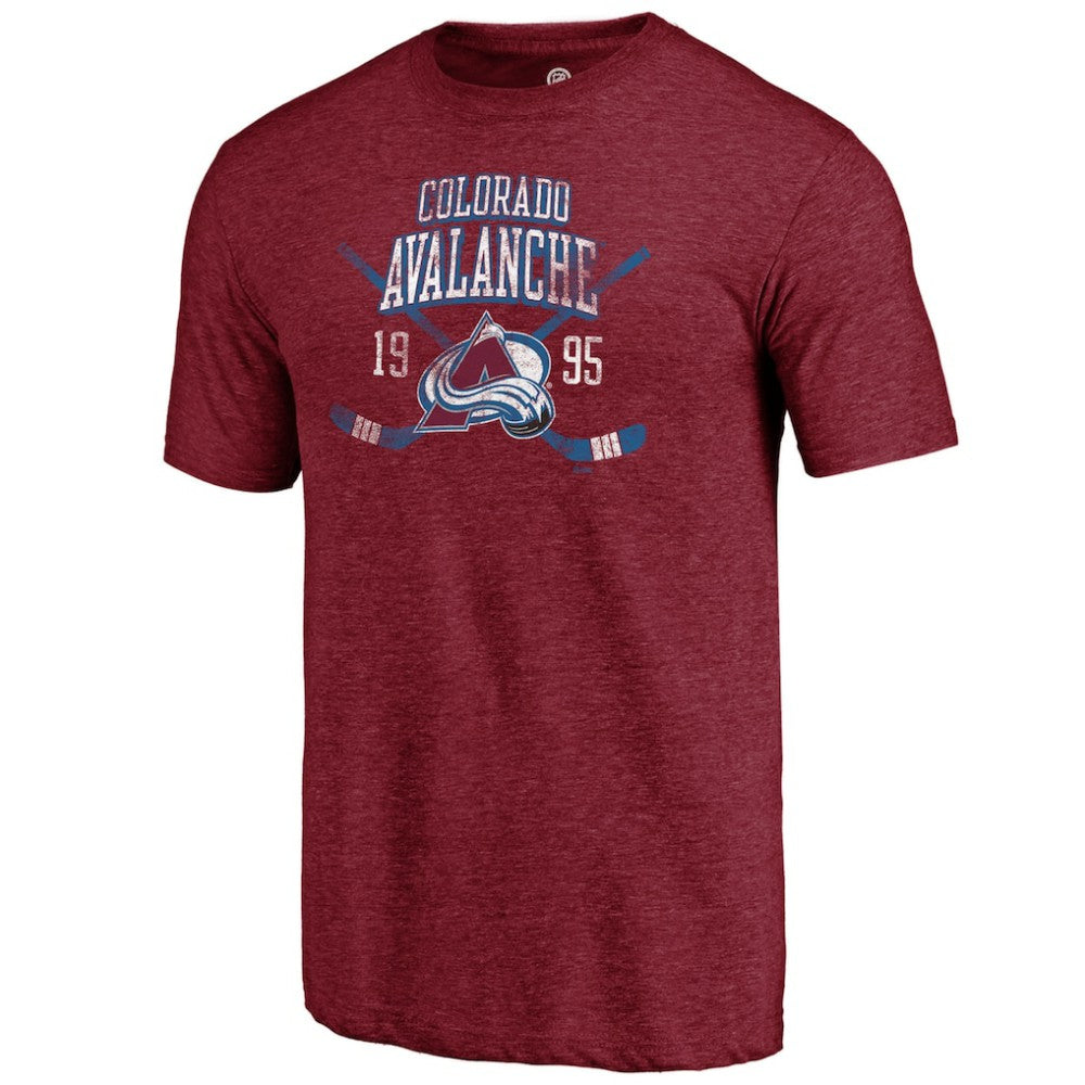 NHL Burgundy Colorado Avalanche Line Shift Tri-Blend T-Shirt