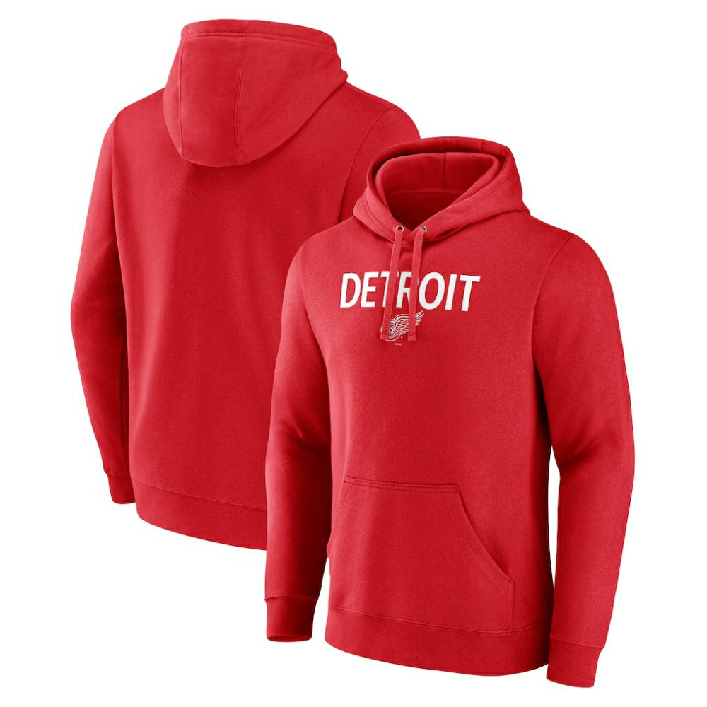 NHL Red Detroit Red Wings Primary Logo Pullover Hoodie