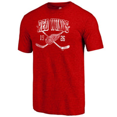 NHL Red Detroit Red Wings Line Shift Tri-Blend T-Shirt