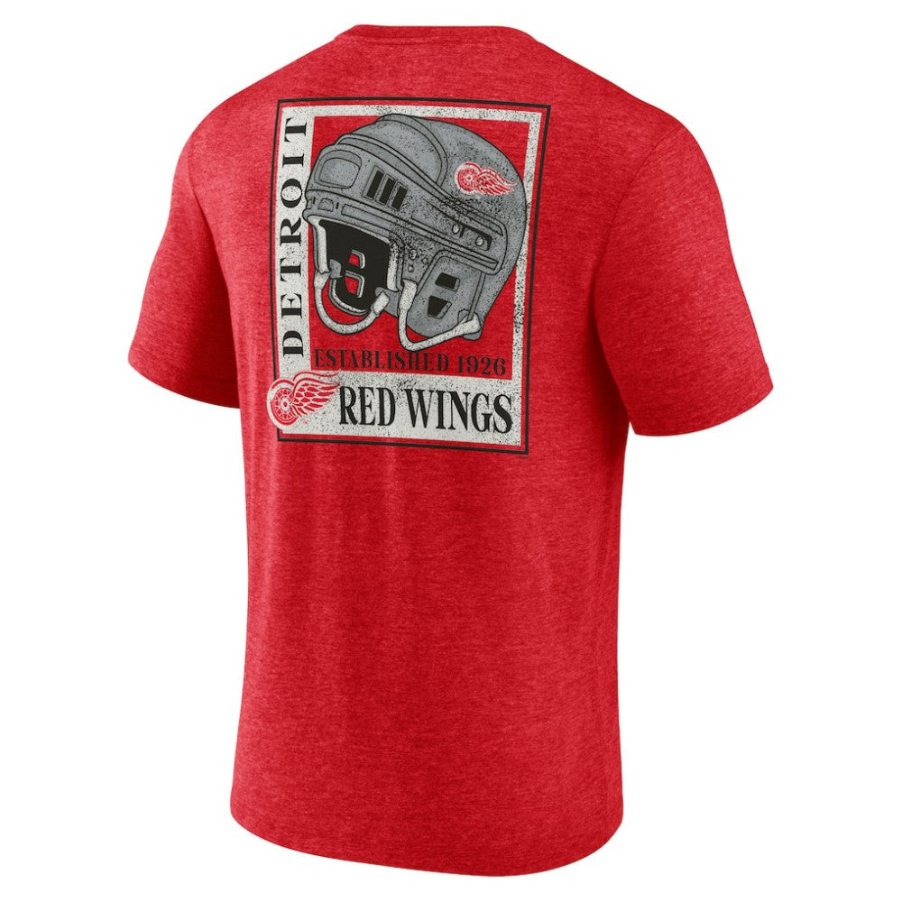 NHL Red Detroit Red Wings Earnest Will Tri-Blend T-Shirt