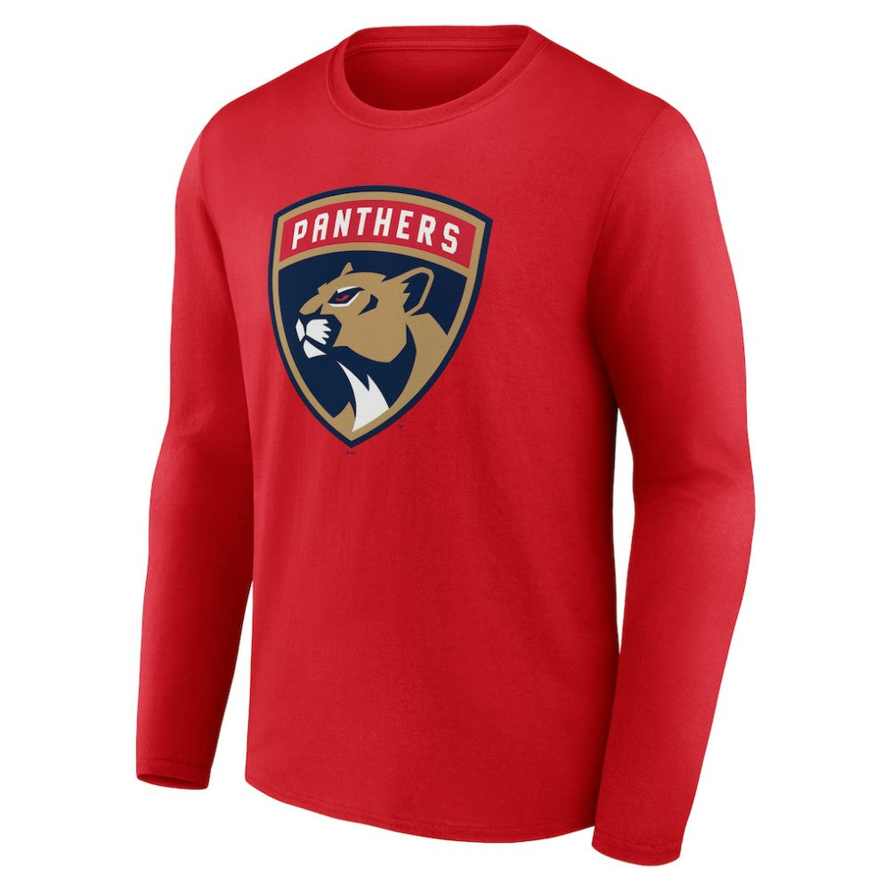 NHL Red Florida Panthers Primary Logo Long Sleeve T-Shirt